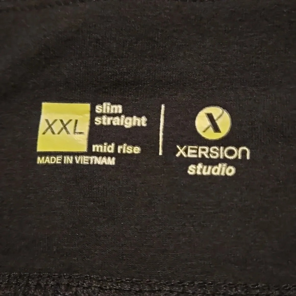 Xersion Black Low Compression Pants Slim Straight Legs Women Size XXL - Picture 7 of 9
